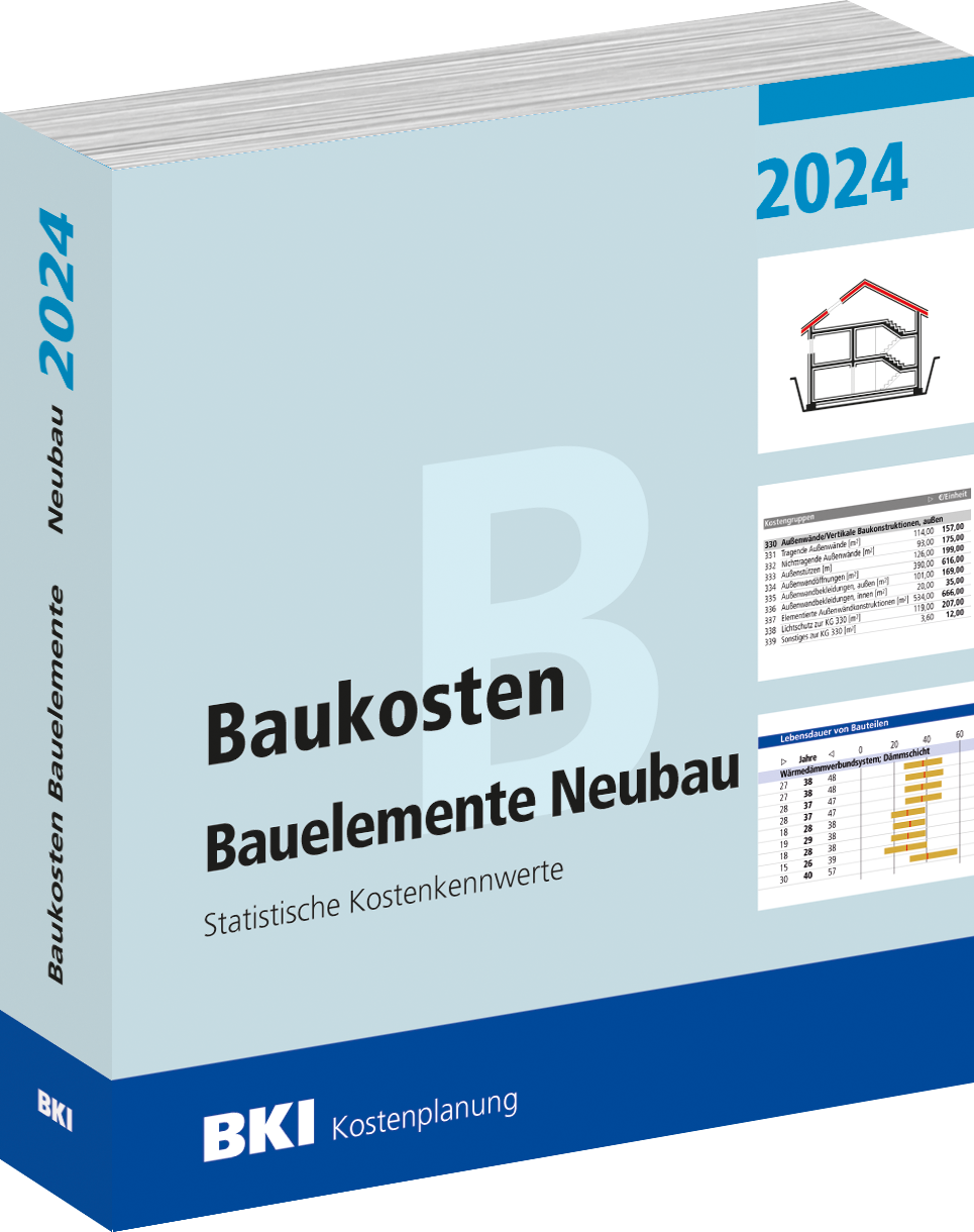 BKI Baukosten Bauelemente Neubau 2024 BKI