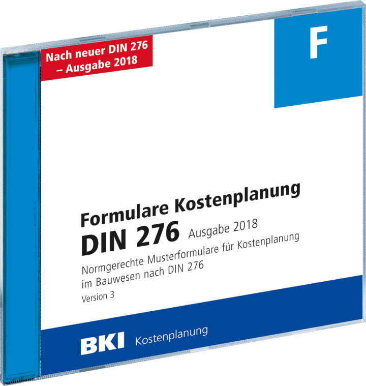 BKI Formulare DIN 276 - Vollversion D | BKI